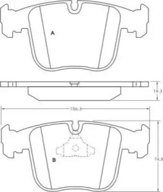 Комплект тормозных колодок A.B.S. 36714 OE